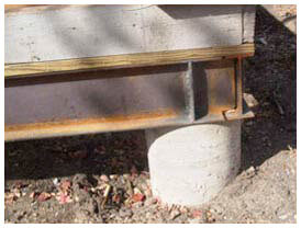 Foundation repair on pier and beam design