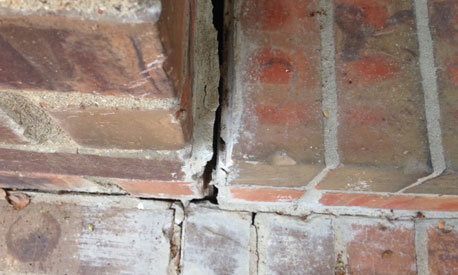 A house foundation settling in the Dallas, Fort Worth, TX area.