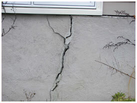 Crack in Stucco Wall