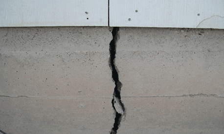 basement slab crack repair