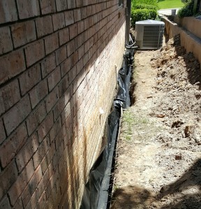 French drains for drainage problems, foundation issues