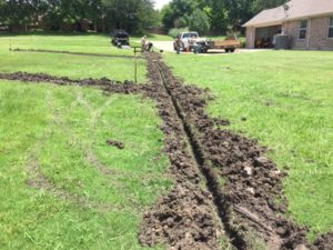 Plano drainage systems, French drains