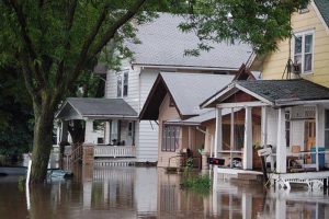 flooded houses