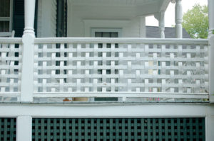 photo of residential porch with foundation lattice