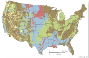 HD Foundations map of the USA showing areas of expansive clay soil.