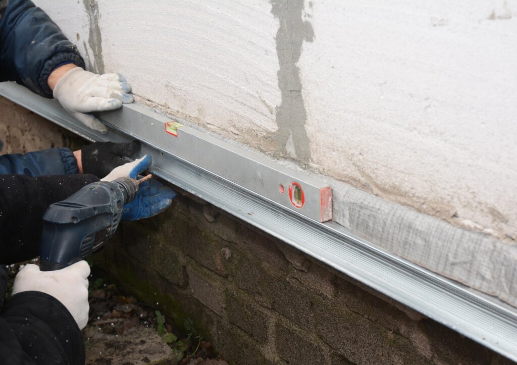 Old house foundation wall repair and renovation