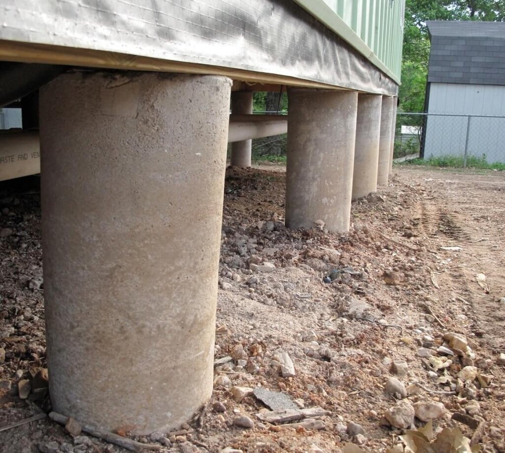 pier and beam foundation installation to home in DFW