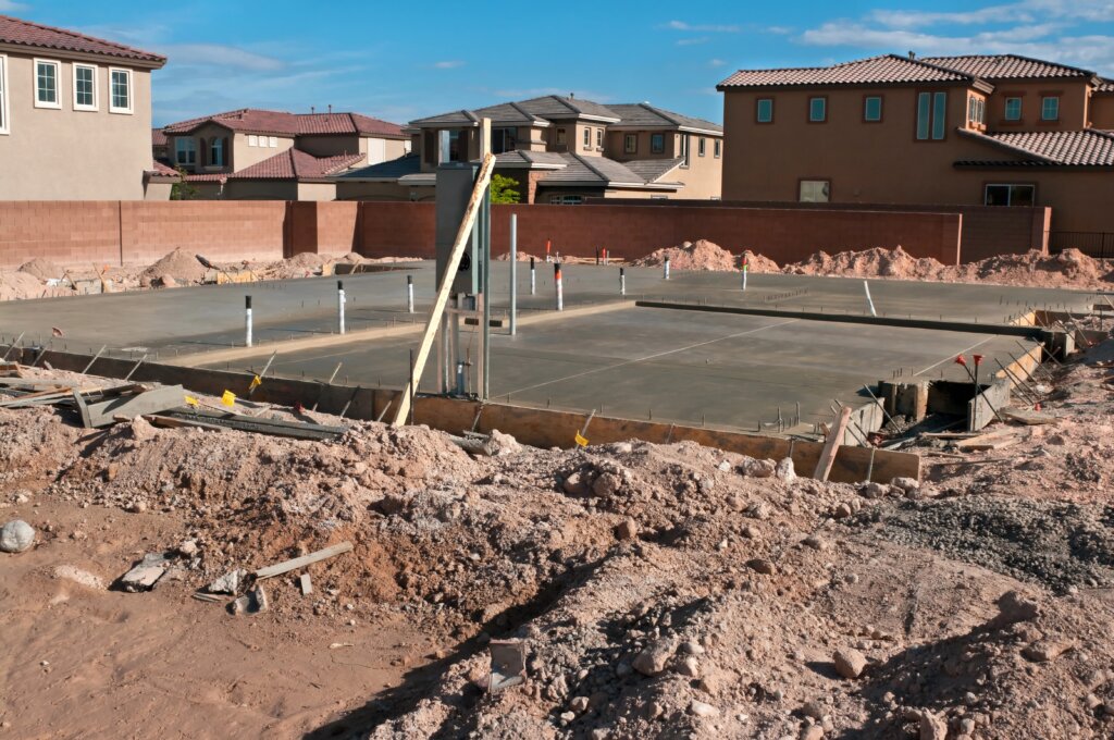  concrete slab foundation DFW home